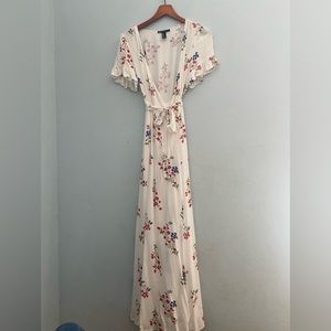 Beautiful Floral Maxi Wrap Dress